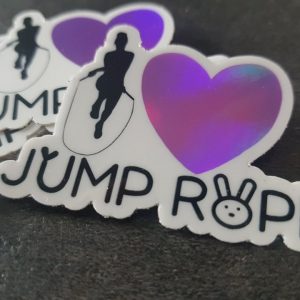 Sticker I love Jump Rope holographique