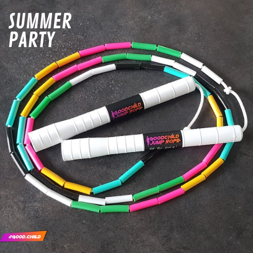 summer party - perles multicolore - corde à sauter - thematiques