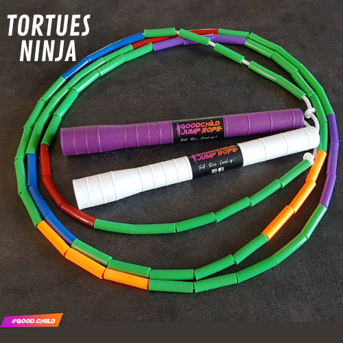 tortues ninja - corde a sauter personnalisée - thématique - perles
