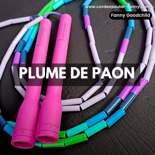 Plume de paon - edition limitée - goodchild jump rope - corde à sauter perles alsace (1)