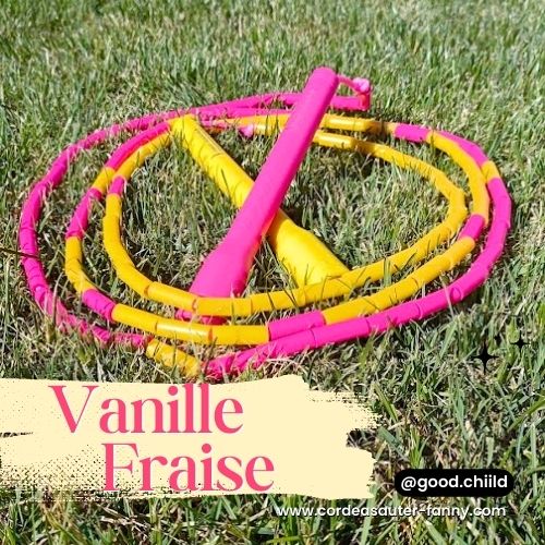 Corde à sauter perles Vanille Fraise - goodchild jump rope alsace