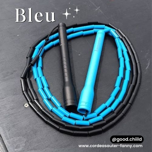 Les bicolores (corde à sauter perles) - bleu - goodchild jump rope alsace