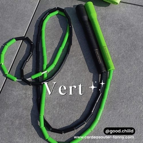 corde à sauter perles bicolores vert - goodchild jump rope alsace