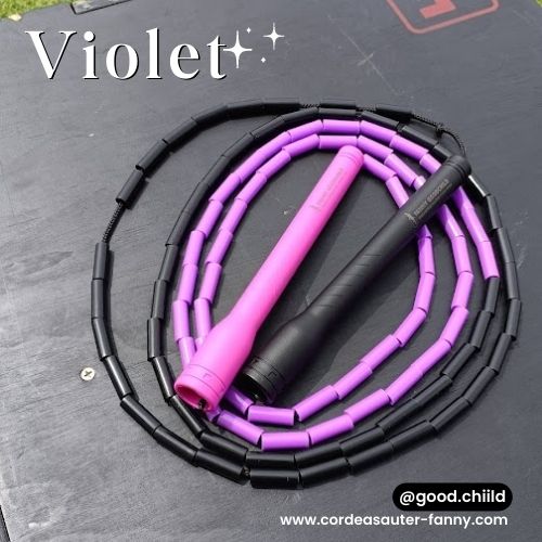 Les bicolores (corde à sauter perles) - violet - goodchild jump rope alsace