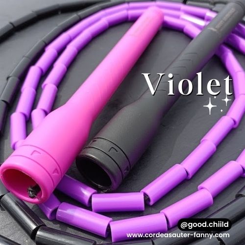 Les bicolores (corde à sauter perles) - violet - goodchild jump rope alsace