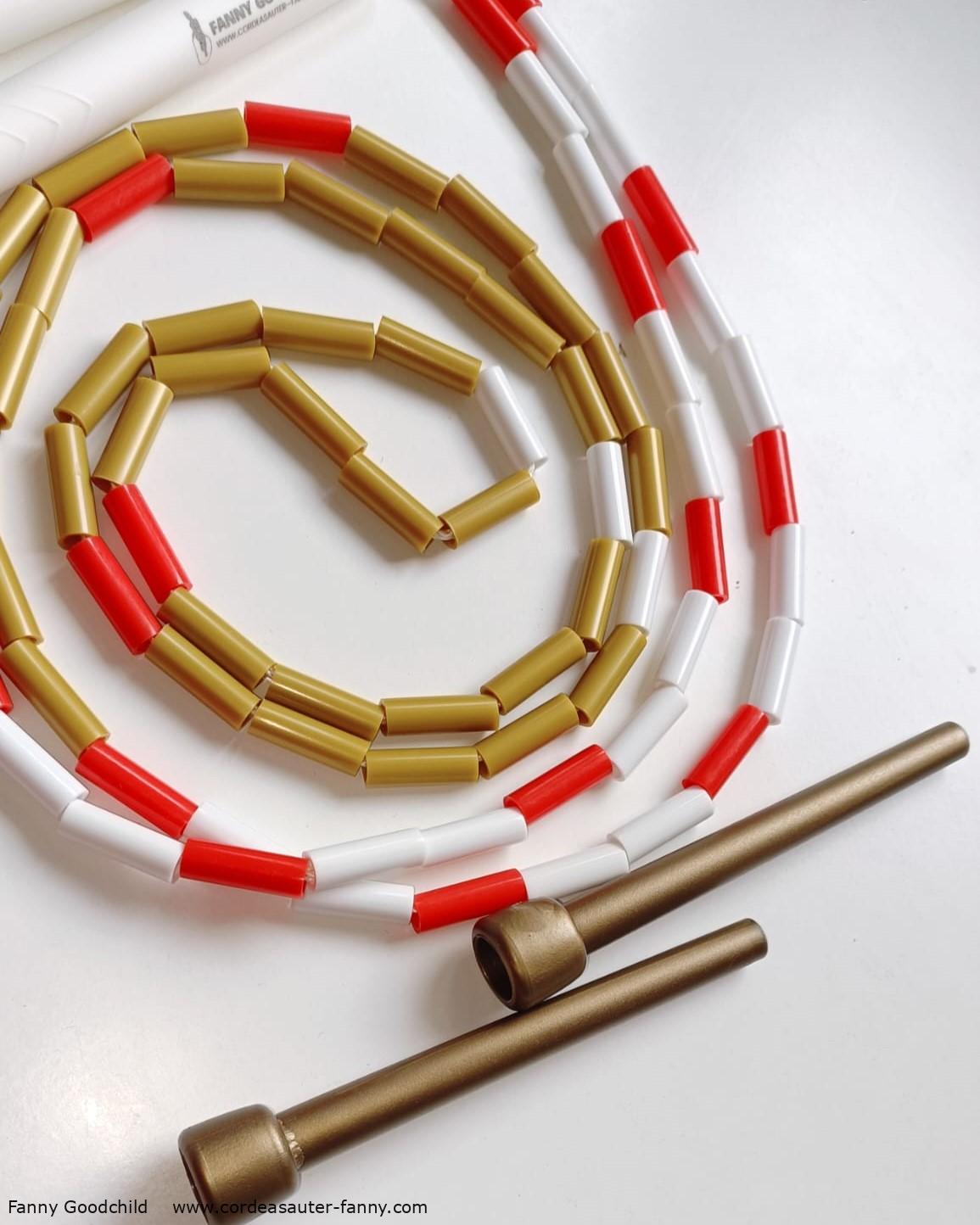 Christmas rope - petites poignées courte dorées et rouges - goodchild jump rope alsace (1)