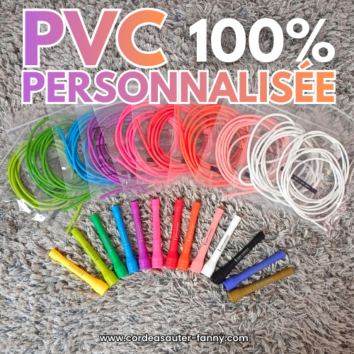 corde à sauter pvc 100% personnalisé - petites poignées - fanny goochild alsace