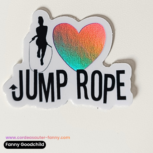 sticker I love Jump Rope